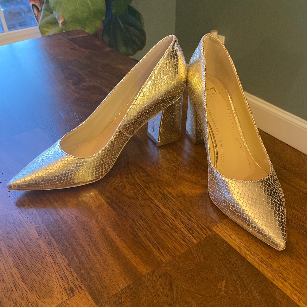 Gold Marc Fisher LTD heels